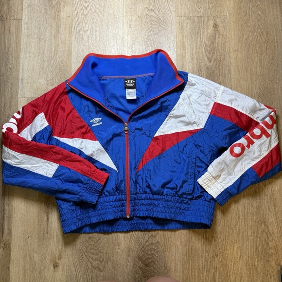 Umbro Red, Blue, and White Bomber Jacket - Picture 1 of 10